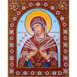  Пресвятая Богородица Семистрельная Алмазная картина фигурными стразами IF003
