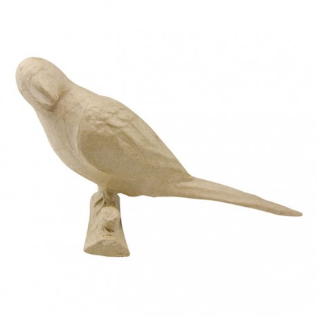 Попугай на ветке Фигурка маленькая из папье-маше объемная Decopatch
