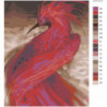 Красная птица 100х125 Раскраска картина по номерам на холсте