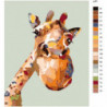 Веселый радужный жираф Раскраска картина по номерам на холсте