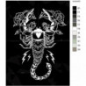 Знак зодиака скорпион на черном фоне 75х100 Раскраска картина по номерам на холсте