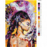Девушка абстракция 100х150 Раскраска картина по номерам на холсте