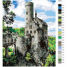 Рыцарский замок 100х125 Раскраска картина по номерам на холсте
