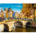 Канал в Амстердаме Алмазная мозаика на подрамнике