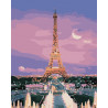  Вид на Эйфелеву башню Раскраска картина по номерам на холсте MG3205