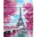 Весенняя Франция Картина по номерам на дереве