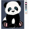 Малыш панда 80х100 Раскраска картина по номерам на холсте