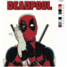 Дэдпул Deadpool Раскраска картина по номерам на холсте