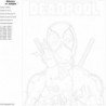 Дэдпул Deadpool Раскраска картина по номерам на холсте