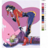 Харли Квинн и Джокер 80х100 Раскраска картина по номерам на холсте