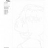 Плачущая девушка поп-арт 100х150 Раскраска картина по номерам на холсте