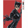 Женщина кошка catwoman 80х120 Раскраска картина по номерам на холсте