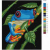 Синяя лягушка 100х125 Раскраска картина по номерам на холсте