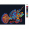 Радужная рыбка мандаринка 80х100 Раскраска картина по номерам на холсте