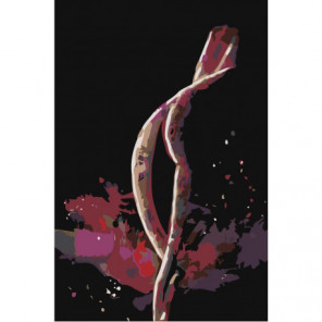 Женский силуэт 80х120 Раскраска картина по номерам на холсте