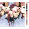 Цветочный букет невесты 80х80 Раскраска картина по номерам на холсте