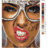Девушка в очках SA Раскраска картина по номерам на холсте
