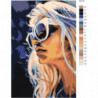 Девушка блондинка в очках 80х120 Раскраска картина по номерам на холсте