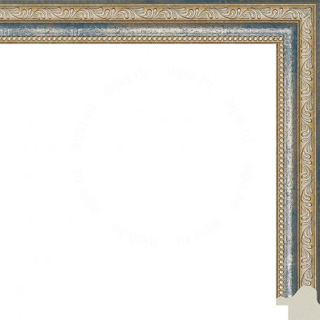 Камерон (синий винтаж) Рамка для картины на подрамнике N254