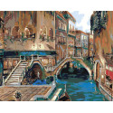 Венецианские мостики Раскраска по номерам на холсте Живопись по номерам