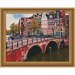  Канал Амстердама Картина 3D мозаика с нанесенной рамкой на подрамнике Molly KM0187