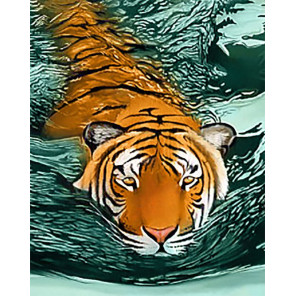  Тигровые воды Алмазная вышивка мозаика Гранни AG2413