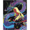 Девушка и дракон, абстракция 100х125 Раскраска картина по номерам на холсте