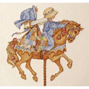 Лошадь-карусель Набор для вышивания счетный крест Bucilla