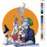 Харли Квинн и Джокер Раскраска картина по номерам на холсте