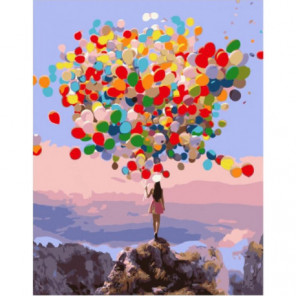 Разноцветные шары Раскраска картина по номерам на холсте
