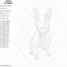 Бультерьер на фиолетовом фоне Раскраска картина по номерам на холсте