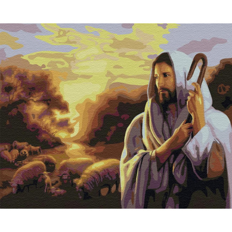 Иисус Раскраска картина по номерам на холсте