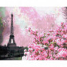 Париж в розовом Раскраска картина по номерам на холсте