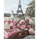 Сладкий перекус в Париже Раскраска картина по номерам на холсте
