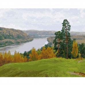  Осень на Оке Раскраска картина по номерам на холсте KH0411