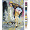 Девушка в желтой шляпке 60х80 Раскраска картина по номерам на холсте