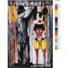 Чарли Чаплин и Микки Маус Раскраска картина по номерам на холсте