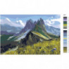 Горный пейзаж Раскраска картина по номерам на холсте