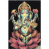 Индийский Бог Ганеша 80х120 Раскраска картина по номерам на холсте