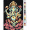 Индийский Бог Ганеша 80х120 Раскраска картина по номерам на холсте