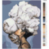 Девушка с белым букетом на голове 80х100 Раскраска картина по номерам на холсте