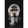 Африканка с серьгами 80х120 Раскраска картина по номерам на холсте