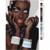 Африканка с браслетами 80х120 Раскраска картина по номерам на холсте