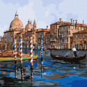 Каналы Венеции Раскраска картина по номерам на холсте
