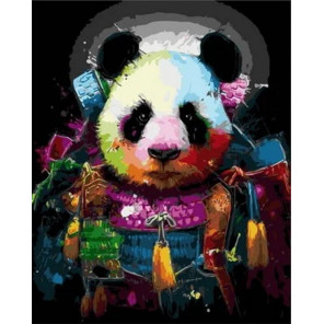  Панда в ярких красках Раскраска картина по номерам на холсте MCA878