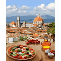 Пицца по-итальянски Раскраска картина по номерам на холсте