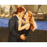  Поцелуй влюбленных Раскраска картина по номерам на холсте МСА486