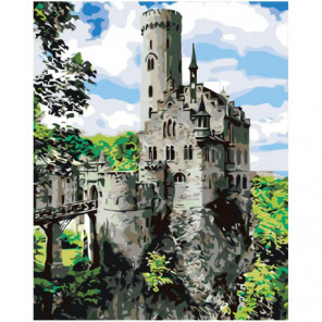 Замок Лихтенштейн 80х100 Раскраска картина по номерам на холсте