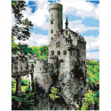Замок Лихтенштейн 100х125 Раскраска картина по номерам на холсте