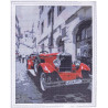 Фото холста Красный ретро автомобиль Алмазная мозаика на подрамнике LG225
